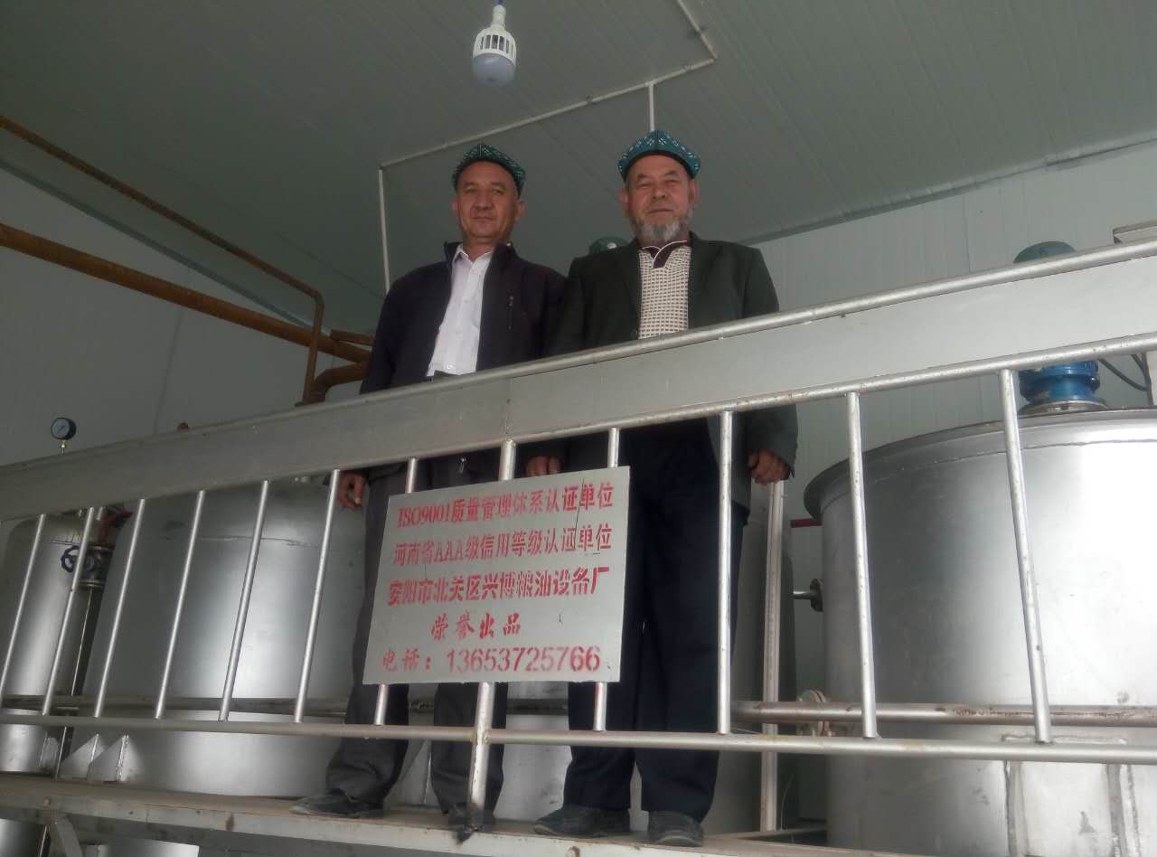 新疆喀什叶城棉籽油3吨精炼设备工程项目